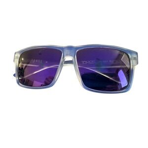 Toroe Range Sunglasses Frosted Clear Purple Mirror Polarized Lens UV400 Sport